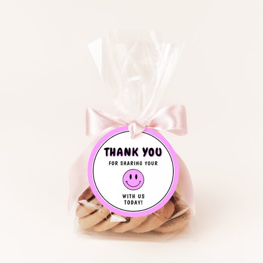 One Happy Gal/Typ Lila Smiley Vielen Dank Geschenkanhänger