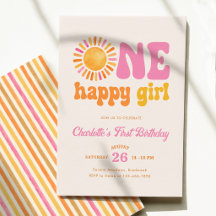 One Happy Girl Sunshine 1. Geburtstag