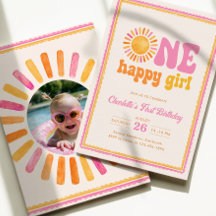One Happy Girl Sunshine 1. Geburtstag