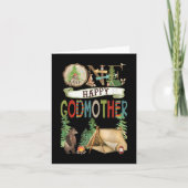 One Happy Godmother Camper First Birthday Camng Be Karte (Vorderseite)