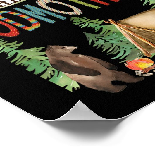 One Happy Godmother Camper First Birthday Camng Be Poster (Ecke)