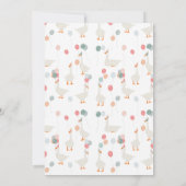 One Happy Goose Invite 1st First Birthday Cute Einladung (Rückseite)