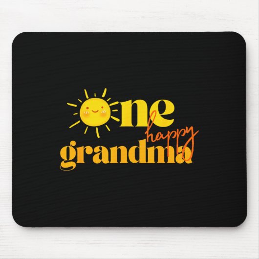 One Happy Grandma Birthday First Trip Around The S Mousepad (Vorne)
