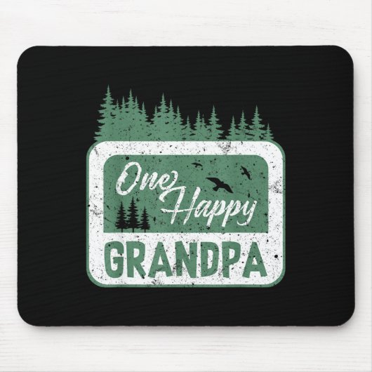 One Happy Grandpa Camper 1st Birthday Camng Bear Mousepad (Vorne)