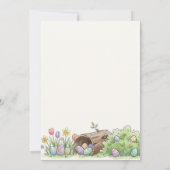 One Happy Hunter Easter Themed First Birthday Einladung (Rückseite)