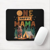 One Happy Mama Camper 1st Birthday Camng Bear  Mousepad (Mit Mouse)