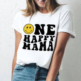 One Happy Mama Matching Birthday T-Shirt für Mama