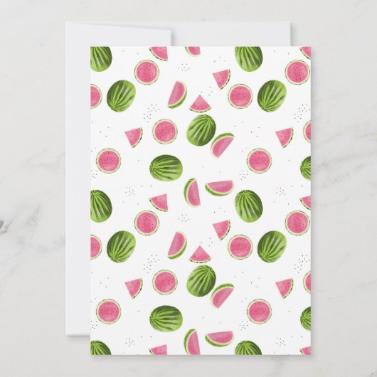 One Happy Melon Invite 1st Summer Birthday Einladung (Rückseite)