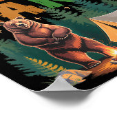 One Happy Nana Camper 1st Birthday Camng Bear Poster (Ecke)