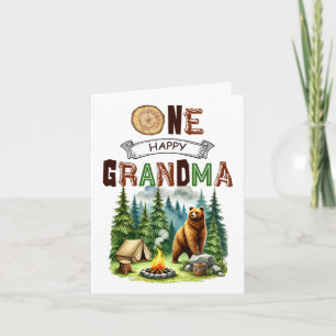 One Happy Oma Camper Erstes Geburtstag Camping sei Karte