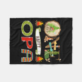 One Happy Opa Camper 1st Birthday Camng Bear  Fleecedecke (Vorderseite (Horizontal))