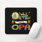 One Happy Opa Camper 1st Birthday Camng Bear Mousepad (Mit Mouse)