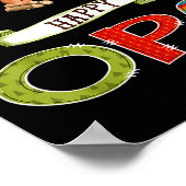 One Happy Opa Camper 1st Birthday Camng Bear Poster (Ecke)