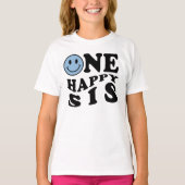 One Happy Sis | Blue Matching One Family Geburtsta T-Shirt (Vorderseite)