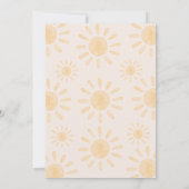 One Happy Sun First Birthday  Einladung (Rückseite)