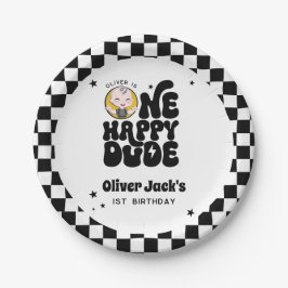 One Happy Typ 1. Geburtstag Pappteller