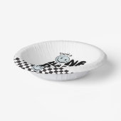 One Happy Typ Blue Happy Face Birthday Pappteller (Gewinkelt)