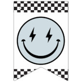 One Happy Typ Blue Happy Face Birthday Wimpelkette (Erste Fahne)