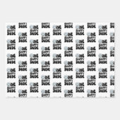 One Happy Typ Blue Happy Face Boy Erster Geburtsta Geschenkpapier Set (Vorderseite)