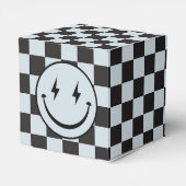 One Happy Typ Blue Happy Face Boy Erster Geburtsta Geschenkschachtel (Rückseite)