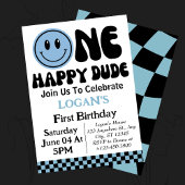 One Happy Typ Boy First Birthday Einladung