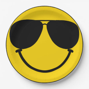 One Happy Typ Emoji Dekoration 1. Geburtstag Pappteller