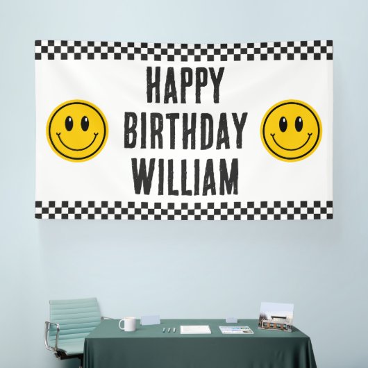 One Happy Typ First Birthday Große Banner (Messe)