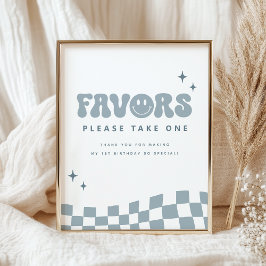 One Happy Typ Geburtstagsparty favorisiert Untersc Poster