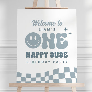 One Happy Typ Geburtstagsparty Willkommensuntersch Poster