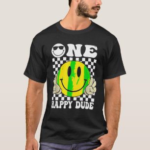 One Happy Typ Groovy 1st Birthday Party Family Ma T-Shirt