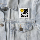 One Happy Typ Groovy Happy Face Boy Birthday Button (Beispiel)