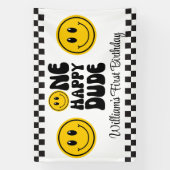 One Happy Typ Happy Face Birthday Banner (Vertikal)