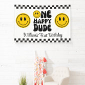 One Happy Typ Happy Face Birthday Banner (InSitu)
