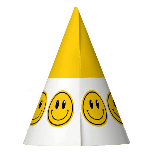 One Happy Typ Happy Face Birthday Party Hat Partyhütchen (Rückseite)