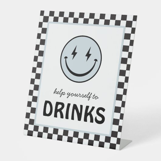 One Happy Typ Happy Face Drinks Station Sockelschild (Vorderseite)