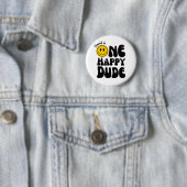 One Happy Typ Happy Face First Birthday Button (Beispiel)