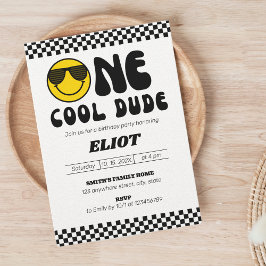 One Happy Typ One Cool Typ Boy's 1. Geburtstag Einladung