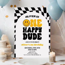 One Happy Typ Retro Arch Erster 1. Geburtstag Part