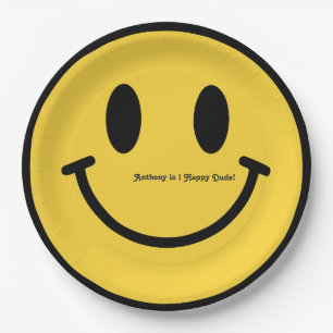 "One Happy Typ" Retro Geburtstagsparty Pappteller