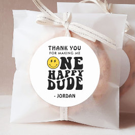 One Happy Typ Vielen Dank für Ihr Interesse Runder Aufkleber