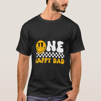 One Happy Vater Typ Tee Shirt 1St Birthday Party