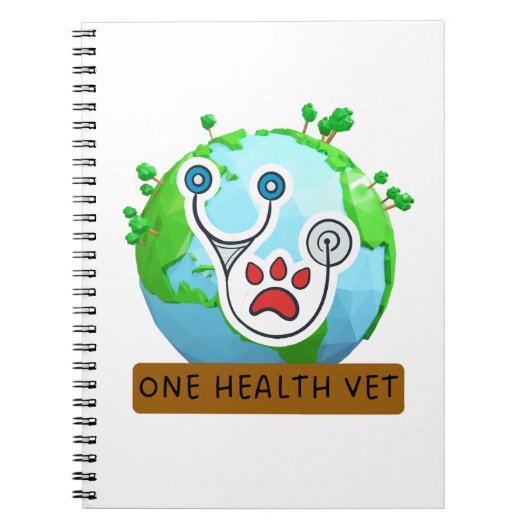 One Health Vet – Vet Global Health Animal Design Notizblock (Vorderseite)