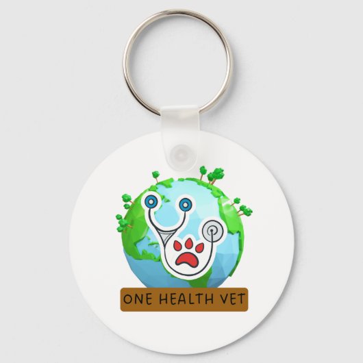One Health Vet – Vet Global Health Animal Design Schlüsselanhänger (Vorderseite)