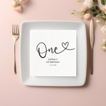 One Heart Calligraphy 1. Geburtstag
