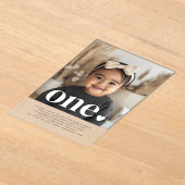 One Heart Foto Erster Geburtstag Einladung (Ablage )