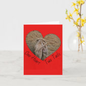 One Heart Two Schwanzes - Welpen laufen zusammen Karte (Gelbe Blume)