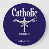 One Holy Catholic Apostolic Church Große Wanduhr (Vorderseite)