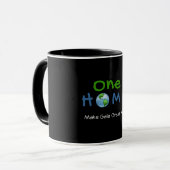One Home Make Gaia Great Again Black Coffee Mug Tasse (Vorderseite Links)