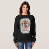 One Hoppe Preschool Lehrer Osterleopard Regenbogen Sweatshirt (Vorne ganz)