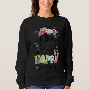 One Hoppy Lunch Lady Cafeteria Stab Osterausstattu Sweatshirt
